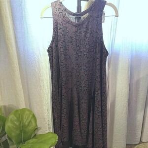 Ecote Y2K Grunge Blue Floral Hi-Low Dress Bias Cut indie sleaze MED high low